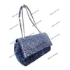 Top Designer Bag Women's luxury crossbody handbag New Denim Butot Embroidered Rhombus Chain Underarm tote Fashion Shopping Bag Bowling Bags