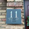 Spersonalizowana tablica rejestracyjna domu na świeżym powietrzu Matt czarny akryl nowoczesny dom numer numer dom