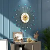 Wall Clocks Home Creative Wrought Iron Clock Living Room Simple And Decoration Decor Garden