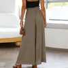 Damesbroeken Dames Hoge kwaliteit Geplooide wijde pijpen Lange zomer Eenvoudige casual taille Lean Fold Culottes