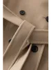 Ziqiao Classic Style Double-Sided Cashmere Wool Coat for Women Winter Double-Breasted High-End Mid-Längd Woolen Coats 231227