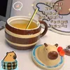 Capybara Cup Creative Cartoon Multi Purpose Cup Capybara Bucket Shaped Cup Coffee Cup Children's Birthday Present 231227