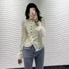 Blusas femininas branco plissado camisas femininas com decote em v manga longa renda túnica 2023 blusas mujer de moda doce coreano retro elegante blusa topos