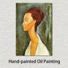 Peintures Art Cadeau Peintures à l'huile Amedeo Modigliani Toile Reproduction Lunia Czechovska Peint à la Main Portrait Art Abstrait Image Haute Qual