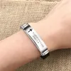 Bracciale croce Bracciale religioso cristiano Gesù Scrittura Citazione Versetto della Bibbia Ispirazione Fede Braccialetti in silicone Gioielli da uomo Regalo3427