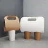 Gift Wrap Disposable Portable Cup Holder Creative Kraft Paper Single Double Packaging For Coffee Milk Tea Takeaway