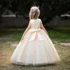 Girl Dresses Flower Princess Dress Fluffy Brithday Ball Gown Sleeveless Tulle Wedding Guest Evening Party Elegant Catwalk For Kids