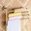 Racks Towel Racks Antique Brass 4 Layer Activities Towel Bar Holder 180 Degree Rotation Wall Bathroom Accessories Hanger Shelf ST3304