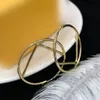 designer earrings Fashion gold hoop earrings for lady Women Party earring New Wedding Lovers gift engagement Jewelry for Bride1875