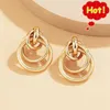 Stud Dangle Chandelier Designer Jewelry Dangle Earrings Geometric Serpentine Hoop Stylish Metal Wrap Multi-layer Earring