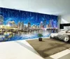 Benutzerdefinierte Po Tapete 3D Europäischen Stil Ultra HD Nacht Stadt Nacht Stadt Landschaft Panora Große Wandbild Tapete Für Schlafzimmer Living1689749