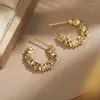 Dangle Earrings 2023 유럽 및 미국 시니어 메탈 C 형 반원형 우아한 여성 패션 보석 액세서리 파티