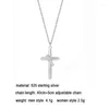 Collane con ciondolo S925 Argento sterling Uomo Guardiano Croce Catena Hip Hop Collana Fede Gioielli da donna Regalo