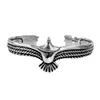 Personnalité Bracelet manchette de couleur en argent en argent vintage pour hommes Gift de bracelet en bracelet réglable avec boîte en bois 231227