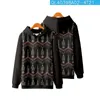 Męskie bluzy cyfrowe z kapturem bluza z kapturem vintage patchwork nadruk męski streetwear harajuku pullover swobodna wysokiej jakości bluza z kapturem