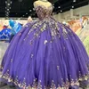 2024 Mor Sweetheart Ball Roow quinceanera Elbiseler Ünlü Parti Partisi Sequque Mezuniyet Vestido de 15 Anos Robe De