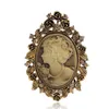 Spille Spille Intere - Accessori da sposa vintage Joyeria Cameo Beauty Queen per le donne Strass di cristallo Oro Argento Antico 271S