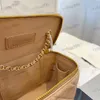 Gold Ball Chain Makeup Bag Designer Womens Bag Box Leather Diamond Gold Gold Hardware Metallic Clingers Bolsa de luxo Matelasse Chain Crossbody Bags 10/16cm