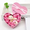 10 I Love You Valentine's Day Soap Rose Gift Boxes with Cute Doors Mom's Birthday Party Decorative Flower Boxes 231227