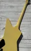 Guitarra elétrica irregular, creme amarelo, embutido de dedo médio, picape ativo EMG, em estoque, pacote de raios