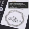 Mossanite bioder biżuterii 6 mm-25 mm przełęcz Tester Diamentowy 925 Srebrny VVS moissanite lodowany z kubańskiej bransoletki linku dla męskich