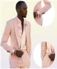 Handsome Blush Pink Mens Suits Wedding Tuxedos 2 Pieces Groom Formal Wear Pants Suit Men Business Evening Prom Blazer JacketPant3454306