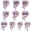 Custom Medical Key Ring Felt Stethoscope OT NP RN LPN ICU BSN DOCTOR RT MA PCT Retractable Badge Reel For Nurse Accessories280d