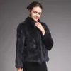 Пальто из натурального кроличьего меха, женская зимняя куртка, рекламная одежда из натуральной кожи и меха, женская скидка в холодную погоду 231226