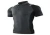 2022 Nya golfkläder andningsbara Men039S Summer Sports Shirt Fitness Sportswear Lapel Tshirt6734902
