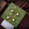 Kadın Kolye Kolye Tasarımcısı G Kolye Mektubu İnci Kolar Moda Yakası Kadın Takı Lüks Süsler Marka Aksesuarları Mücevherat