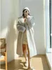 Женские утолщенные теплые плюшевые искусственные пальто, роскошные свободные длинные меховые куртки, женские зимние плюшевые пальто Casaco, корейские элегантные Chaquetas высокого качества