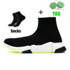 2024 Speed ​​2.0 V2 Casual Platforme Sneaker Men Mężczyznę Tripler S Socks Buty Brand Black White Blue Light Ruby Graffiti High