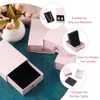 10/15 SETS Square/Rectangle Paper Drawer DIY Jewelry Box med mässingsnit för ringar Armband Halsband Presentförpackningsbehållare 231227