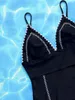 Mulheres de banho feminina Sexy V pescoço sem costas Mulheres acolchoadas de uma peça fêmea de maiô de perna alta Monokini Monokini Bathing Suit Swim K4968