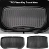 Nya stammattor för Tesla Model 3+ TPE Piano Key Style New Model3 Front Bakre stam Frunk Storage Waterproof Protective Pad 2023-2024