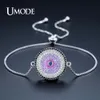 Bracciale UMODE New Fashion Braccialetti a maglie a catena per gioielli da donna Rotondi colorati CZ Bracciali Donna Regalo di Natale UB0103C