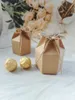 10 morceaux de papier kraft avec corde de chanvre Boîte d'emballage hexagonal Boîte de bonbons et boîte d'emballage cadeau 231227