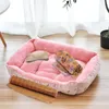 Pet Dog Bed Puppy Cushion kennel för kattvalp plus storlek mjuka bo hundkorgar för små stora hund mjuka soffa djur pad 231226