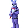 Mascottekostuums 2023 Fabrieksuitverkoop Hot Five Nights at Freddy Fnaf Toy Creepy Purple Bunny mascottekostuum Halloween Kerstmis B