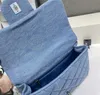 Sac de designer Denim Sac à provisions Sac à dos fourre-tout Voyage Designer Femme Sling Body Sac à main le plus cher avec chaîne en argent Gabrielle Sacs à main de luxe matelassés 998ess