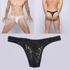 Sexy Ondergoed voor Mannen Kanten String Mannelijke See Through Tanga Hombre G-String Transparante Slips Lingerie Onderbroek T-Back Slipje 231226