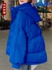 Damen-Daunenparkas ULXH Lässige Parkas für Frauen Herbst Winter 2023 Neue koreanische Mode verdicken warme Jacken Damen vielseitige Vintage-Übergroße Mäntel J231227