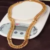 FILMDOM LEADING ARTIST MENS WOMEN'S HEAVY THICK STURDY ROSE BENGAL REAL 18K SOLID GOLD GF CUBAN LINK CHAIN NECKLACE 24INCH 10234x