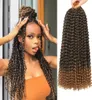 LANS Cabelo Sintético Paixão 18 Polegada Borboleta Locs Onda de Água Afro Crochet Trança Extensão 80gpcs Primavera para mulheres negras LS8094846