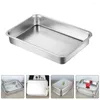 Dinnerware Sets Chafing Dishes Stainless Steel Square Basin Buffet Container Rectangle Serving Plate Tray Metal