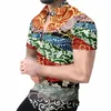 Chemises décontractées pour hommes 2023 Haute qualité Lumière Luxe Parquet Modèle Hawaiian Style baroque Chemise à manches courtes 3D Chemise imprimée