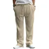 Pantalon pour homme ample à rayures droites jacquard décontracté athlétique pantalon de survêtement chino pour homme