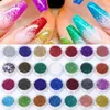 60 stks/set Nail Art Glitter Pailletten Mix Blauw Goud Zilver Wit Kleuren Suiker Schuurpoeder Pigment Stof Nagel Supply Decoraties 231227