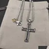 Pingente colares mens colar dy pingente jewlery sier retro cruz vintage luxo jóias cadeias para homens designer colares aniversário ott6k