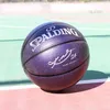 Balls Spalding 24k Black Mamba Edizione commemorativa Basketball Merch Merch PU usura resistente a serpentina 7 Dropple viola perla Dhquv